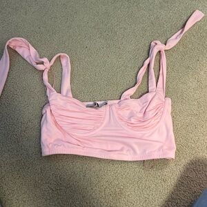 Adika light pink crop top